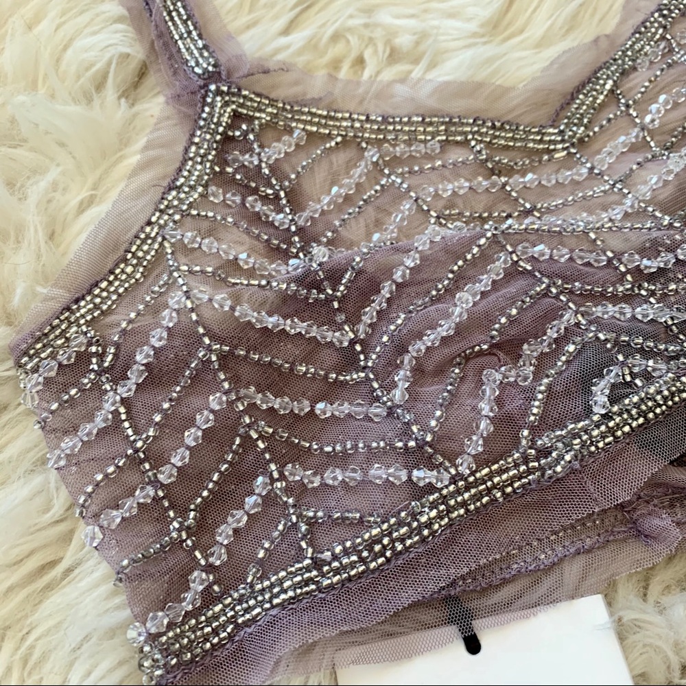 ❌SOLD❌ NWT Zara Limited Edition Tulle Beaded Top - Picture 10 of 11